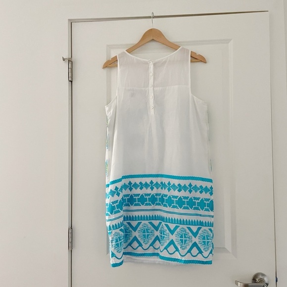 NWT Gretchen Scott Designs Dahlia Delight Embroidered Cotton Floral Shift Dress - Picture 2 of 8